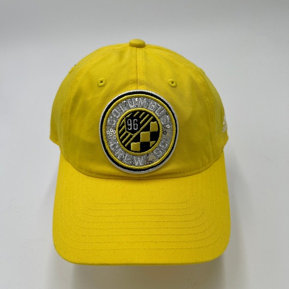 adidas Other - Adidas Columbus Crew SC MLS Soccer Hat Yellow Sequin Patch Strapback Dad Cap NEW